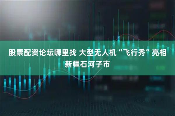 股票配资论坛哪里找 大型无人机“飞行秀”亮相新疆石河子市